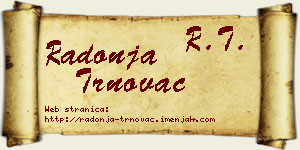 Radonja Trnovac vizit kartica